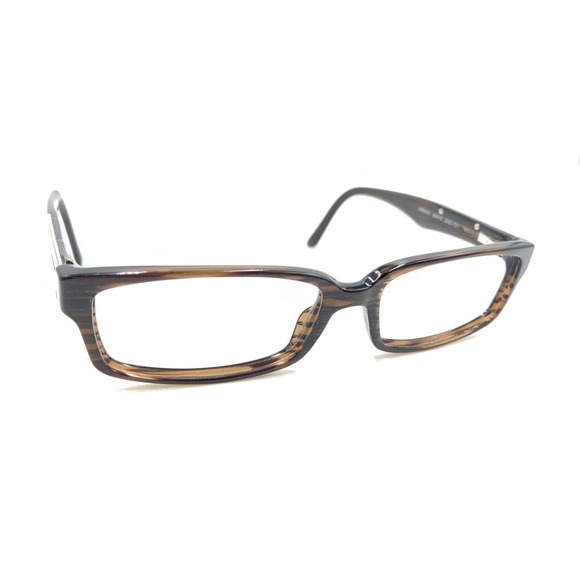 Prada VPR 01M ZXD-1O1 Striped Brown Eyeglasses Frames 52-15 140 Italy Designer - Picture 1 of 12